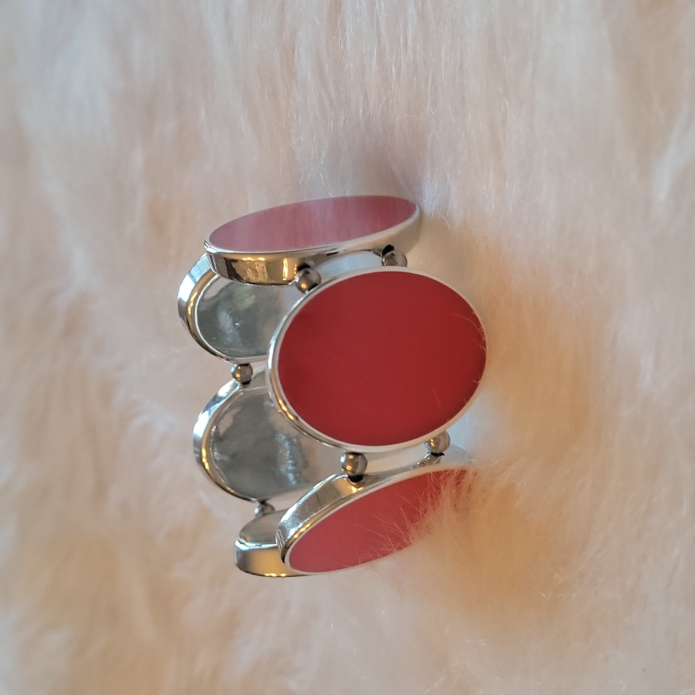 **3‎ for $20 item**Women's Red Orange Circluar Stretch Bracelet